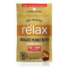 RELAX GUMMIES CBD INFUSED CHOCOLATE PEANUT BUTTER – 100MG